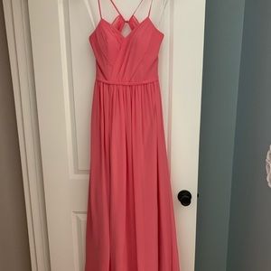 Coral dress with pockets